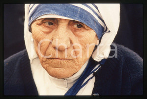 35mm vintage slide* 1990 ca COSTUME Madre Teresa di CALCUTTA - Ritratto (1)