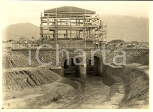 Fotografia d'epoca originale 1925 circa TERRACINA (LT) Impianto idrovoro di CALAMBRA 1