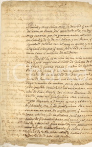 Documento originale, autentico 1765 CAGLIARI Don Pedro RIPOLL Y MANCA su una compravendita di animali *Lettera 1