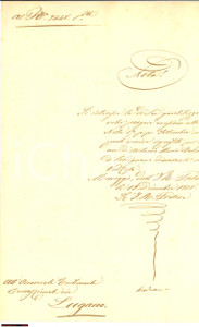 Documento originale, autentico 1858 VALCOLLA (CH) Documenti Antonio Maria BERINI 1