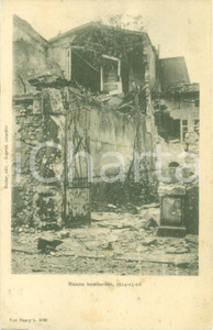 Cartolina originale da collezione 1918 WW1 FRANCE Une maison bombardÃ©e 19141916 Cartolina FP NV 1