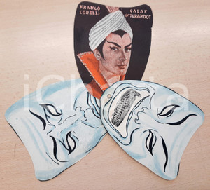 Materiale pubblicitario d’epoca 1958 LIRICA Franco CORELLI in Turandot  Calaf  Pubblicitario  Maschere 1