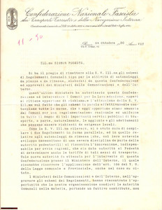 Documento originale, autentico 1930 ROMA Regolamenti fascisti attivitÃ  AUTONOLEGGIO 1