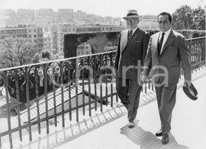 Fotografia d epoca originale 1958 GENOVA Harry TRUMAN in visita con il marchese Giuseppe LERCARO 1 Foto 1