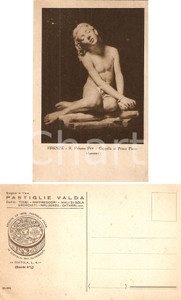 Cartolina originale da collezione 1931 RIMINI Palazzo Pitti Statua di Isacco Pastiglie VALDA *Cartolina FP NV 1