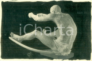 Fotografia d epoca originale 1936 BERLINO OLIMPIADI Farpi VIGNOLI Guidatore di sulky Foto coeva scultura 1