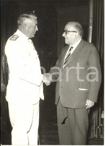 1957 ROMA Adone ZOLI riceve l'ammiraglio Robert BRISCOE in visita ufficiale FOTO
