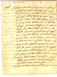 Documento originale, autentico 1650 NAPOLI Lite della vedova Caterina PICCOLO ALLEGRETTI per restituzione dote 1