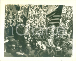 Fotografia d epoca originale 1931 PHILADELPHIA USA Folla americana accoglie Dino GRANDI Fotografia 1