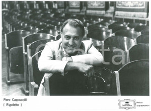 Fotografia d epoca originale 1980 WIEN  MUSIKVEREIN Piero CAPPUCCILLI Rigoletto rehearsal  Photo 23x17 cm 1