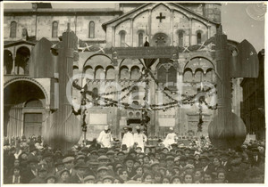 Fotografia d epoca originale 1935 ca MODENA La Giornata del Riso presso il DUOMO Fotografia 1