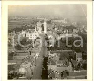 Fotografia d epoca originale 1970 ca GERMANIA ? Veduta panoramica con cattedrale moderna Foto 24x21 1
