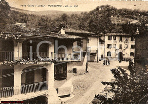 Cartolina originale da collezione 1940 circa ROASCHIA (CN) Particolare VALLE GESSO FG NV 1