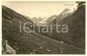 Cartolina originale da collezione 1930 ca LIVIGNO SO Valle delle MINE e ghiacciaio dello ZEMBRASCA Cartolina 1