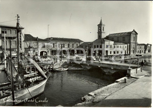 Cartolina originale da collezione 1960 CESENATICO (FC) Veduta PORTO CANALE con barche ormeggiate *Cartolina FG VG 1