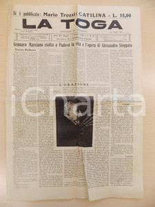 Giornale, rivista storica 1932 LA TOGA Gennaro MARCIANO esalta opera di Alessandro STOPPATO  Giornale 1