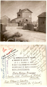 Fotografia d epoca originale 1933 FIRENZE Pittore Dino VILLANI Strada dei tre ponti Foto CON DEDICA AUTOGRAFA 1