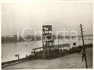 Fotografia d'epoca originale 1936 MILANO Campionati canottaggio Veduta campo di gara 1