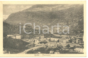 Cartolina originale da collezione 1925 SUSA TO Panorama della CittÃ  Cartolina postale FP VG 1