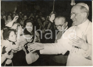 1956 ROMA Papa Pio XII riceve in udienza le domestiche romane *Foto 18x13 cm