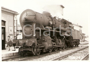 Fotografia d epoca originale 1975 ca FERROVIE STATO Locomotiva FS 741 Foto seriale 14x10 cm 1