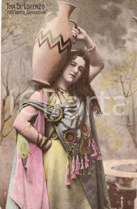 Cartolina originale da collezione 1900 ca TEATRO Attrice Tina DI LORENZO nello spettacolo SAMARITANA Cartolina FP 1