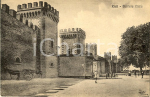 Cartolina originale da collezione 1920 ca RIETI Veduta della BARRIERA CINTIA *Cartolina postale ANIMATA FP NV 1
