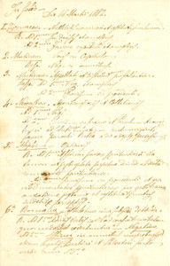 Documento originale, autentico 1882 AREA UMBRA? Sommario manoscritto cause ecclesiastiche Documento 1
