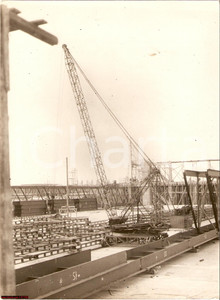 Fotografia d epoca originale 1936 Milano Aeroporto Linate, lavori costruzione hangar 1