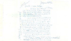 Autografo originale 1967 FOLGARIA TN Storico Mario BENDISCIOLI riluttante a combinare concorsi 1