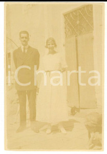 Fotografia d epoca originale 1922 TREGNAGO VR Coppia di sposi Clemen e Augusto Foto VINTAGE 6x10 cm 1