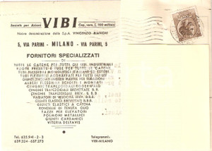 Cartolina originale da collezione 1956 MILANO SocietÃ  Vincenzo Bianchi VIBI Catena Cartolina Commerciale 1