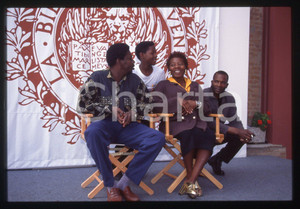 Fotografia d'epoca originale 35mm vintage slide* 1994 VENEZIA Idrissa Ouédraogo Félicité Wouassi Alex Descas 1