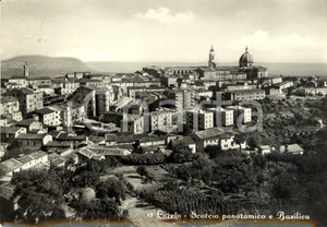 Cartolina originale da collezione 1954 LORETO AN Scorcio panoramico paese con basilica Cartolina postale FG VG 1
