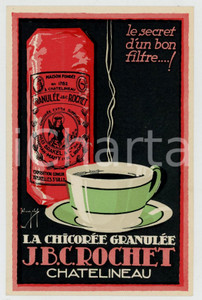 1920 ca CHATELINEAU (BELGIQUE) Chicorée J.B.C.ROCHET - ILLUSTRATED postcard Cartolina postale d'epoca, illustrata, non viaggiata. GOOD/buono ma piccola impressione di inchiostro al verso Formato: 9x14 cm originale e autentica 1