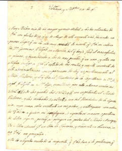 Documento originale, autentico 1796 VALENCIA ES Administrador Tomas AUSINA a la viuda de Geronimo PITZOLO 1