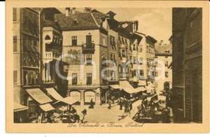 Cartolina originale da collezione 1930 ca BOLZANO Mercatino  Olstmarkt Cartolina postale ANIMATA FP NV 1