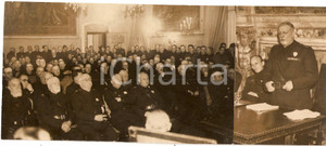 Fotografia d epoca originale 1935 GENOVA Conte Giuseppe VOLPI assemblea industriali liguri Foto DOPPIA 1