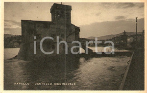 Cartolina originale da collezione 1946 RAPALLO GE Castello medievale sul mare Cartolina FP VG 1