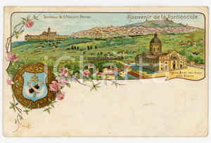 1902 ASSISI Santa Maria degli Angeli - Tomba San Francesco Cartolina ILLUSTRATA  Cartolina postale d'epoca in edizione francese, viaggiata.CONDIZIONI: FAIR (lievi piegature agli angoli)FORMATO: FP    originale e autentica 1