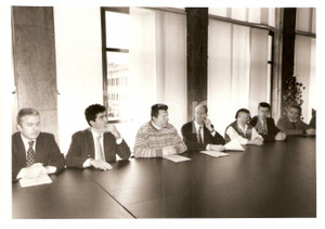 Fotografia d epoca originale 1990 ca PESARO Elezioni comunali Candidati della lista Insieme per Pesaro Foto 1