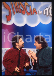 35mm vintage slide* 1995 STRISCIA LA NOTIZIA - Enzo IACCHETTI e Lello ARENA (9)