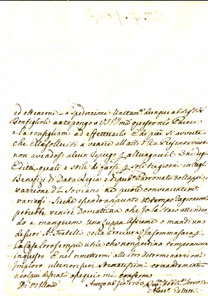 Manoscritto, lettera originale 1763 AREZZO Mons. Alessandro GALLETTI consiglia di non intorbidare la situaizone 1