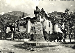 Cartolina originale da collezione 1955 TORRE PELLICE TO Monumento all Alpino e monte VANDALINO Cartolina FG NV 1
