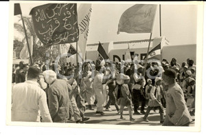 Fotografia d epoca originale 1937 AOI ADDIS ABEBA ETIOPIA Indigeni in festa 1° Annuale Fondazione Impero 1