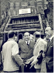 1959 AUTOSTRADA DEL SOLE Visita Giuseppe TOGNI al cantiere Galleria Citerna FOTO