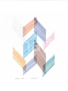 Stampa, bozzetto originale 2000 ca DESIGN  Diego GRANDI  Drawing per INTERNI CAFE  21x28 cm 1