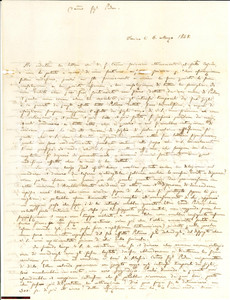 Manoscritto, lettera originale 1848 ALASSIO SV Difesa fratello accusato di sperpero 1