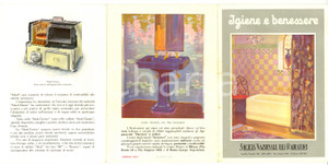 Materiale pubblicitario d’epoca 1931 MILANO Via Ampére 102 SOCIETA  NAZIONALE DEI RADIATORI Gabinetti da bagno 1