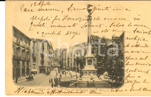 Autografo originale 1905 NAPOLI Piazza Martiri Autografo conti PRATO di MOMBARUZZO FP VG 1